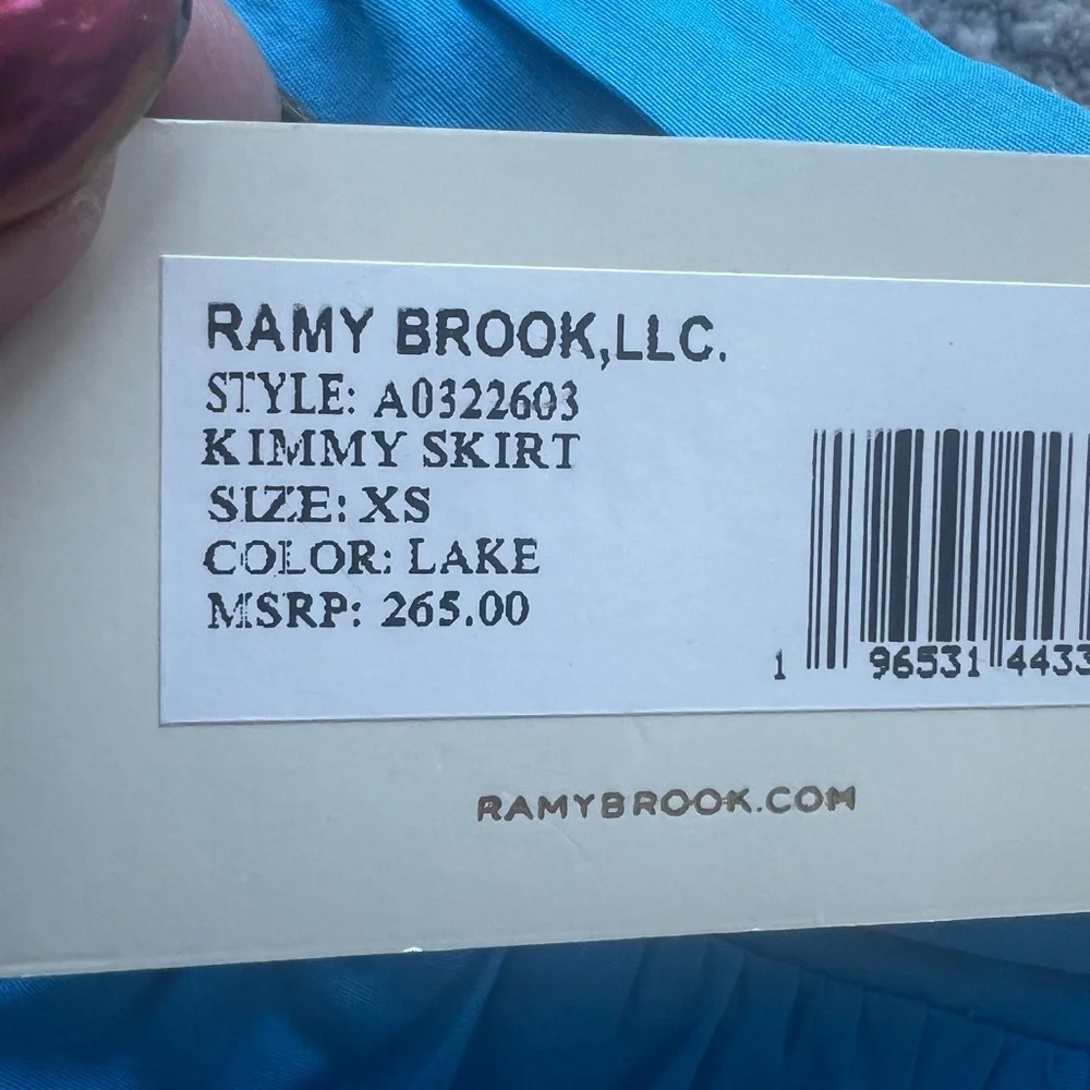 Ramy Brook Size XS Kimmy Skirt Lake Blue NWT